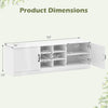 White 2-door shoe bench storage cabinet dimensions with adjustable shelves and 6 compartments for organized shoe.