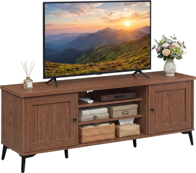 Costway Mid Century Modern 2-Door TV Stand for TVs up to 65