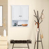 Wall Mount Bathroom Cabinet Storage Organizer with Doors and Shelves-White - Gallery View 1 of 10