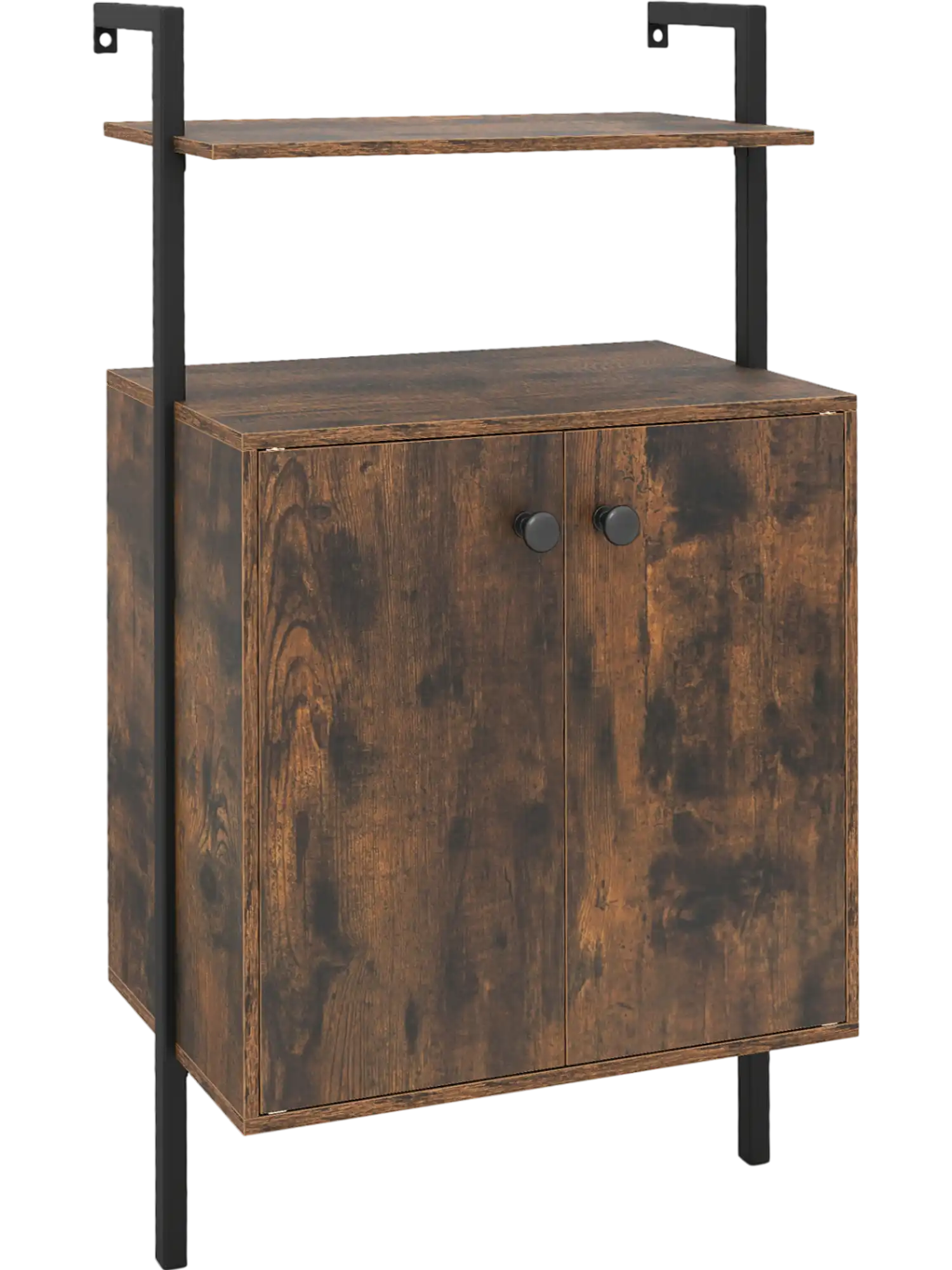 Costway Wall Mount Bookshelf Storage Cabinet 2-Door 35938538 New