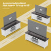 TV stand with open shelves and cabinets, accommodating TVs up to 65 inches, featuring a modern design and sturdy.