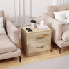 2 Drawer Nightstand with Storage for Living Room-Oak - Gallery View 1 of 9
