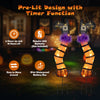 Set of 2 lighted witch legs with purple trim, 30 warm white LEDs, and waterproof battery box for festive Halloween decor.