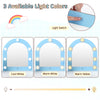 Kids vanity set with lights featuring a 3-color LED mirror, spacious storage, and ergonomic design for toddlers.