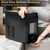 Compact black 2-inch ice ball maker with self-cleaning feature and mess-free bottom drainage for easy use.