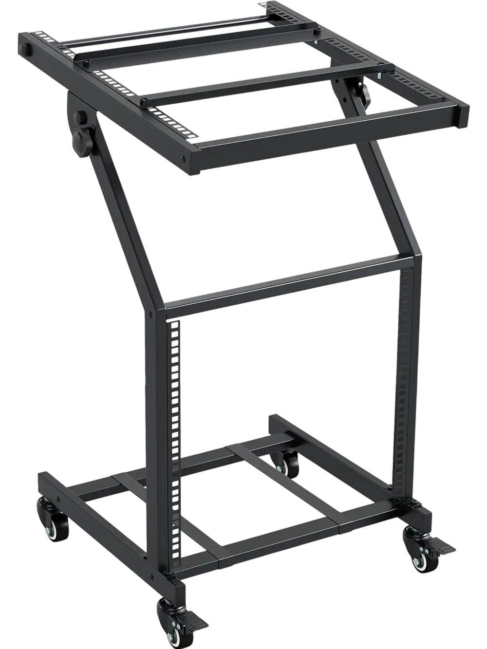 2 Layer Professional Audio Rack Mount with Adjustable Crossbars