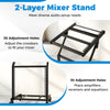 2-layer audio rack mount with 36 adjustable crossbars and 30 vertical holes, ideal for home studios and DJ events.