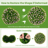 2 PCS artificial plant topiary balls with pink flowers, 17.5 inches, ideal for indoor and outdoor decorative use.