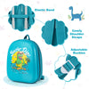 Backpack from the 2 PCS Kid Luggage Set in blue, featuring comfy shoulder straps and adjustable buckles for kids.