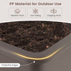 Close-up of the raised garden bed's protective edges, made of weather-proof PP material for outdoor use.