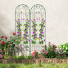 2 Pack 71 x 20 Inch Metal Garden Trellis Rustproof Plant Support for Climbing Plants-Green - Gallery View 1 of 8