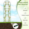 Green metal garden trellis for climbing plants, 71 x 20 inches, rustproof and weather-resistant, ideal for outdoor use.