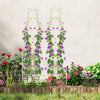 2 Pack 71 x 20 Inch Metal Garden Trellis Rustproof Plant Support for Climbing Plants-White - Gallery View 1 of 8