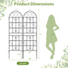 71" x 20" metal garden trellis set for climbing plants, featuring elegant vine design and sturdy rustproof construction.