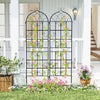 Metal garden trellis set, 71" x 20", supports climbing plants with elegant design, ideal for patios and gardens.