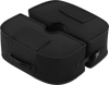 Black 2-pack umbrella base weight sandbags made of durable 900D oxford fabric for stable outdoor support.