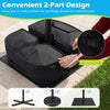 Black 2-pack 90 lbs umbrella base weight sandbags with fixing buckles, designed for easy setup and stability around.