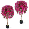 Single artificial azalea tree featuring brilliant pink flowers and adjustable branches, ideal for vibrant indoor decor.
