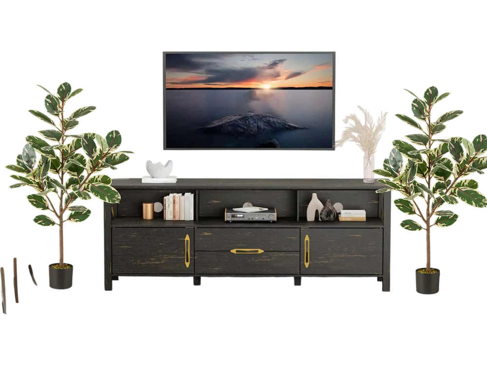 Artificial Bird of Paradise plant with vibrant leaves in a sturdy pot, perfect for living rooms or office spaces.