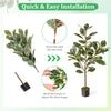 Artificial Bird of Paradise plant with vibrant leaves, adjustable branches, and sturdy pot for indoor decor.
