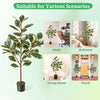 4.3 feet tall artificial Bird of Paradise plant with vibrant leaves in a sturdy pot, ideal for living rooms and porches.