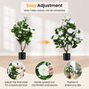 Artificial camellia tree with dense white flowers and leaves, 35.5" tall, ideal for indoor or outdoor decoration.