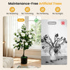 Artificial camellia tree with white flowers in a cement-filled pot, 35.5" tall, perfect for indoor or outdoor decor.