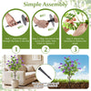Artificial locust flower tree with purple blooms and ground spike for easy outdoor placement and simple assembly.