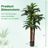 Adjustable 6.3 ft tall artificial palm tree with realistic leaves and fiber wrapped barks, perfect for indoor.