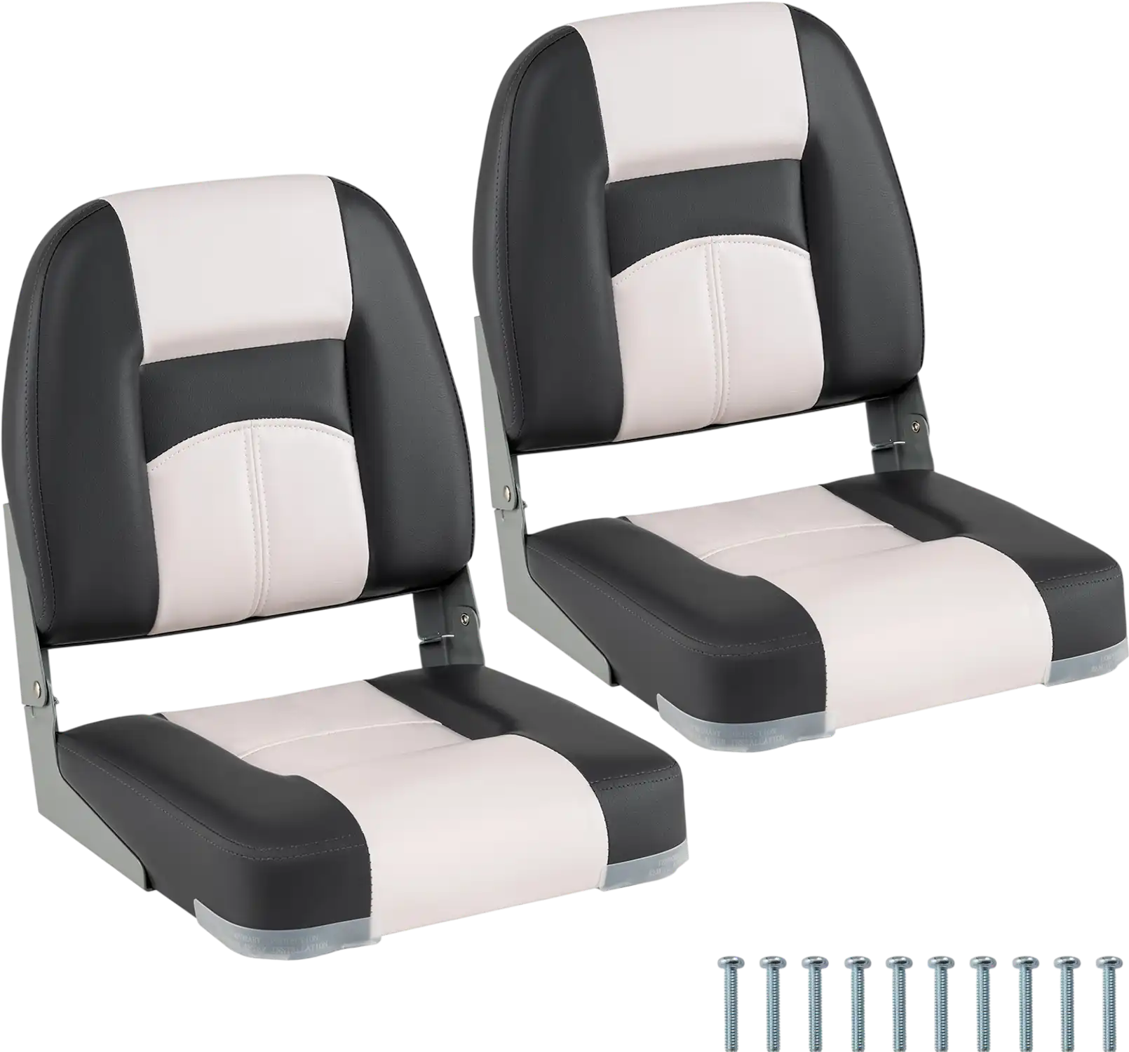 Costway 2-Pack Boat Seats Thick Sponge Padding w/ Fixing Bolts 27352097 New