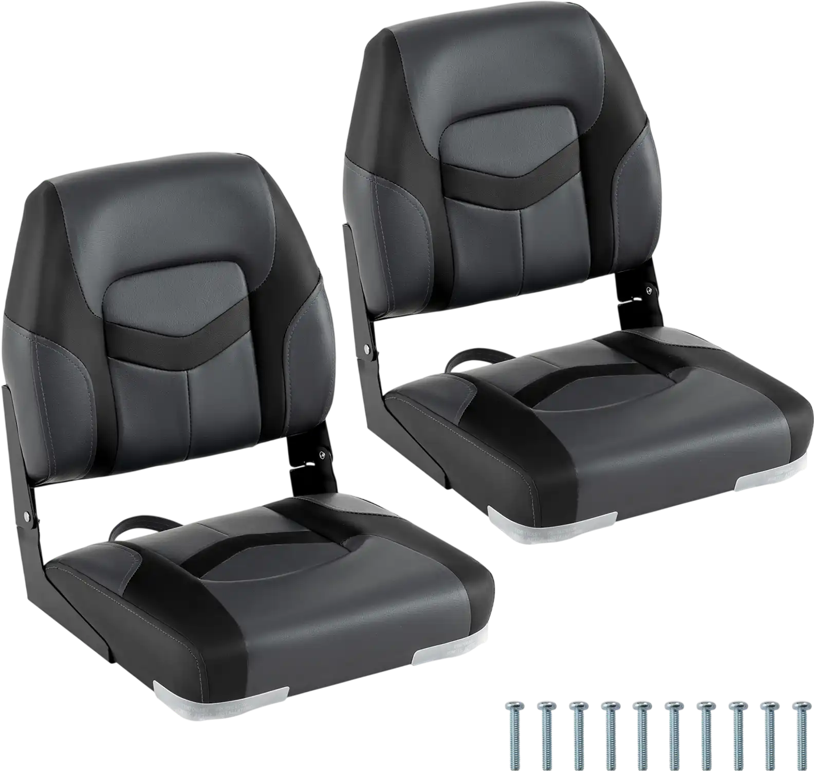 Costway 2-Pack Boat Seats w/ Fixing Bolts & Hinges 51662026 New