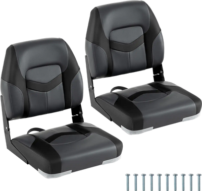 Costway 2-Pack Boat Seats w/ Fixing Bolts & Hinges 51662026 New
