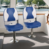 Blue boat seat with thick sponge padding, featuring stylish PVC leather and ergonomic design for optimal comfort and.