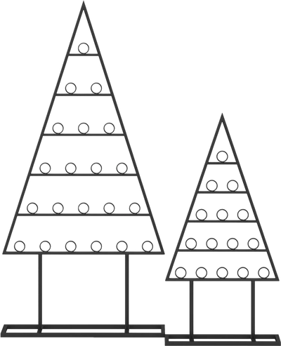Costway 2 Pack Christmas Tree Photo Card Holder Rack w/ 36 Round Clips 24830292 New
