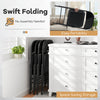 Folding chairs with metal frame and PVC leather, showcasing swift folding for easy portability and space-saving storage.