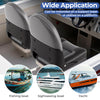 Folding high back boat chairs with sponge padding, black PVC leather, ideal for fishing, sightseeing, or yacht use.
