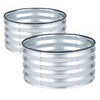Galvanized raised garden bed kit with corrugated metal design, ideal for backyard planting and enhanced drainage.