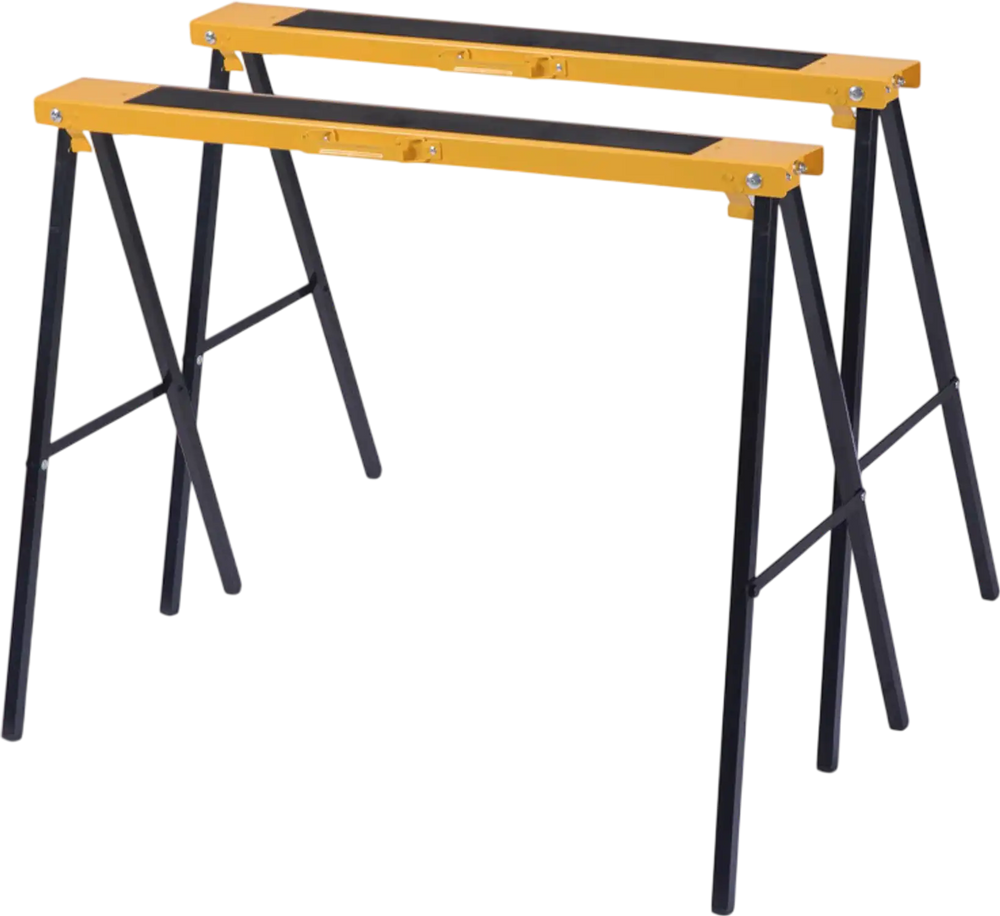 2 Pack Heavy Duty Sawhorse with Steel Folding Legs
