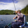 High back folding boat seat set in blue with sponge cushion, ideal for comfortable fishing trips on the water.