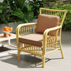 2-Pack Outdoor Patio Cushion Set with Removable Covers-Brown - Gallery View 1 of 10