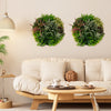 Vibrant 2 Pack Square Framed Artificial Foliage Wall Art featuring a lush green design, perfect for home or office.