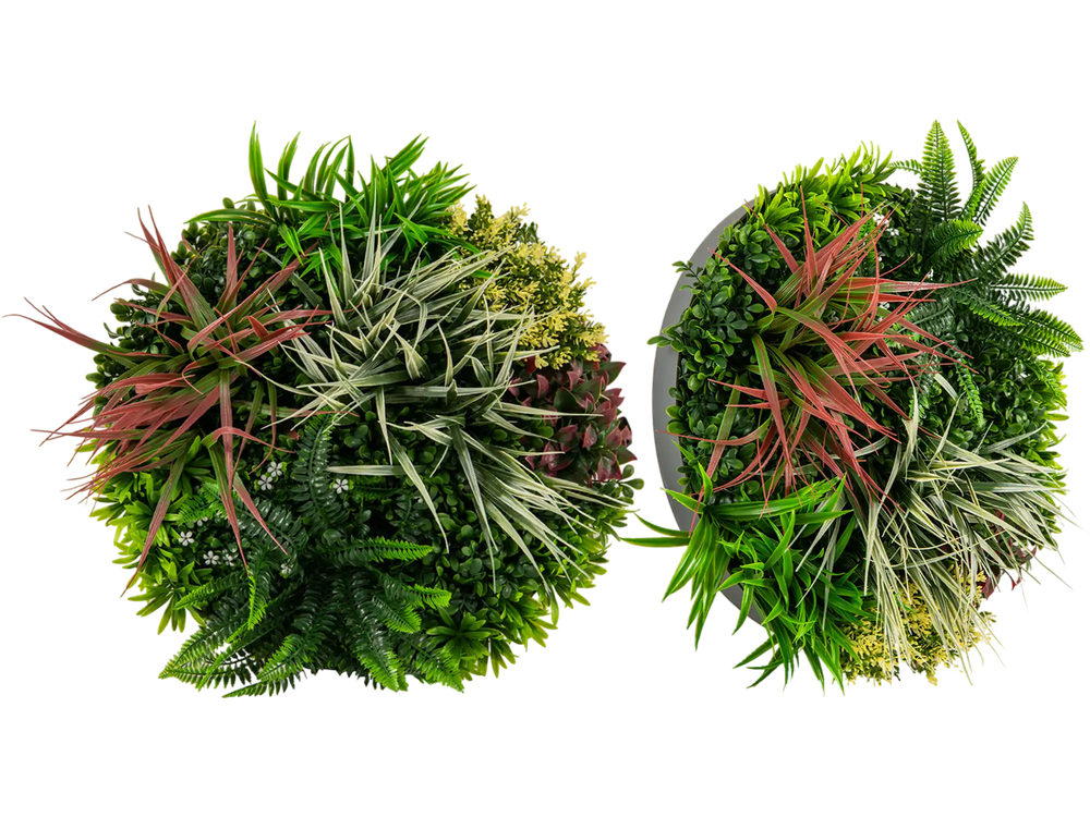 2 Pack Square Framed Artificial Foliage Wall Art