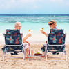 2 Packs 5-Position Outdoor Folding Backpack Beach Table Chair Reclining Chair Set-Green - Gallery View 1 of 10