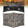 2-panel hunting ground blind with camouflage pattern, featuring 3 shoot-through ports for enhanced visibility and.