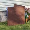 Brown 48 x 48 inch enclosure panels for trash cans or AC units, providing stylish backyard privacy and easy assembly.