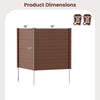 Brown 48 x 48 inch air conditioner and trash can enclosure with spacious panels for backyard privacy and modern design.