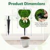Teddy bear topiary tree with golden bow, 24 inches tall, made of sun-resistant faux boxwood for indoor or outdoor decor.