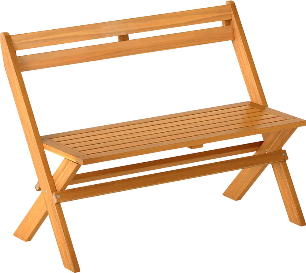 2-Person Acacia Wood Patio Garden Bench with 800 lbs Capacity