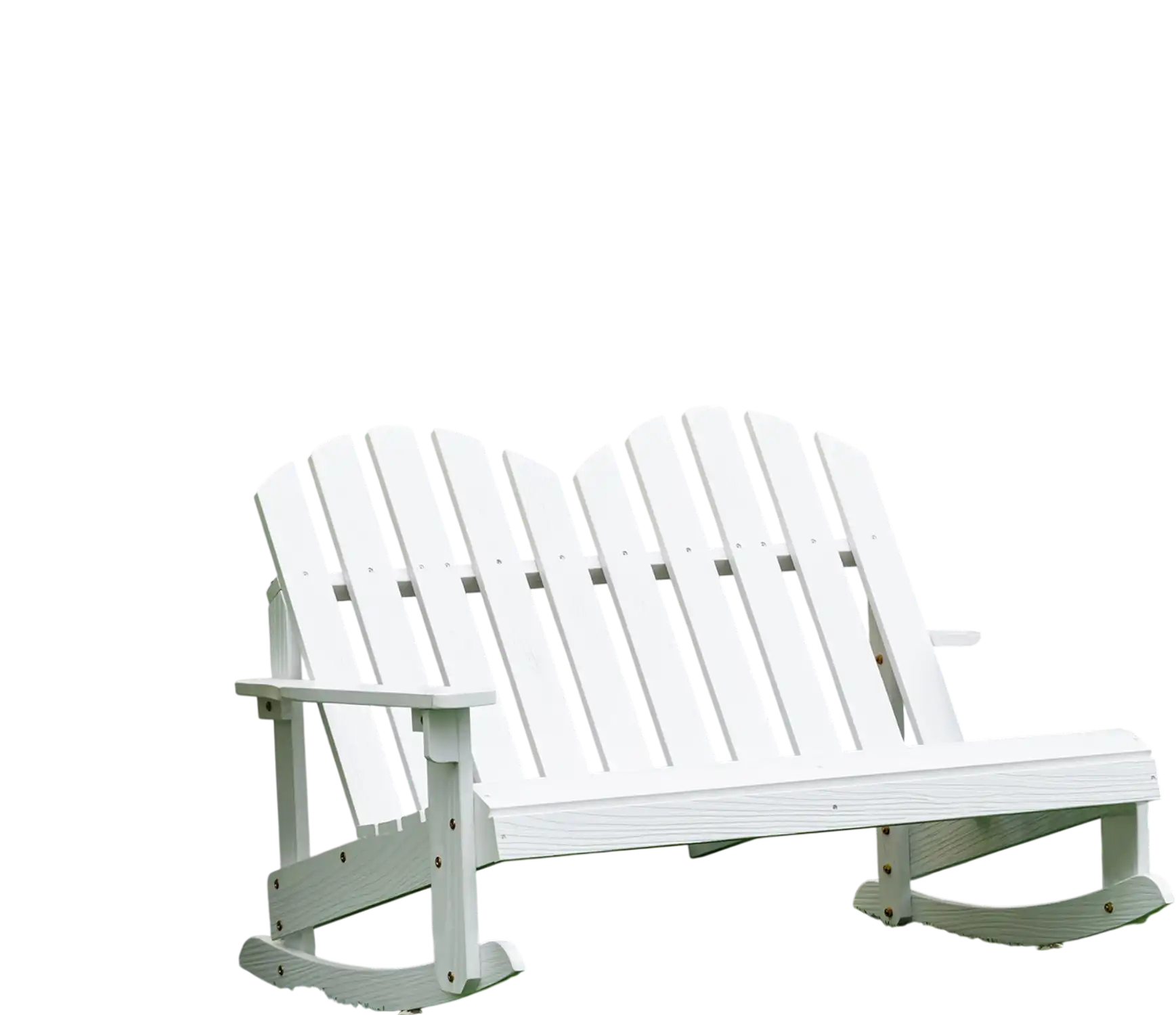 Costway 2 Person Adirondack Rocking Chair White 95142368 New