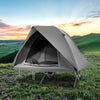 2-Person Camping Cot Tent Foldable Off-Ground Camping Combo for Adults-Grey - Gallery View 1 of 10